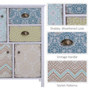 Drawer Table Sideboard Multi-purpose Storage Chest Shabby Chic Entryway Living Room Bedroom Furniture Organizer Unit 5 Retro Style