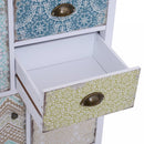 Drawer Table Sideboard Multi-purpose Storage Chest Shabby Chic Entryway Living Room Bedroom Furniture Organizer Unit 5 Retro Style