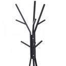 Free Standing Metal Coat Rack Stand 9 Hooks w/ Shelf - Brown