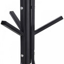 Free Standing Metal Coat Rack Stand 9 Hooks w/ Shelf - Brown