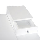Dressing Table Desk Flip-up Mirror Multi-Purpose Large Space 2 Drawers Modern - White