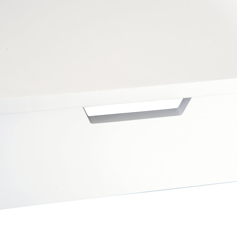 Dressing Table Desk Flip-up Mirror Multi-Purpose Large Space 2 Drawers Modern - White