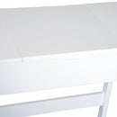 Dressing Table with Cushioned Stool, MDF, Pine-White