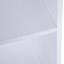 Open Wardrobe Double Mobile With Clothes Hanging Rails Storage Shelves Organizer W/6 Wheels-White