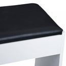 Dressing Table With Cushioned Stool-White