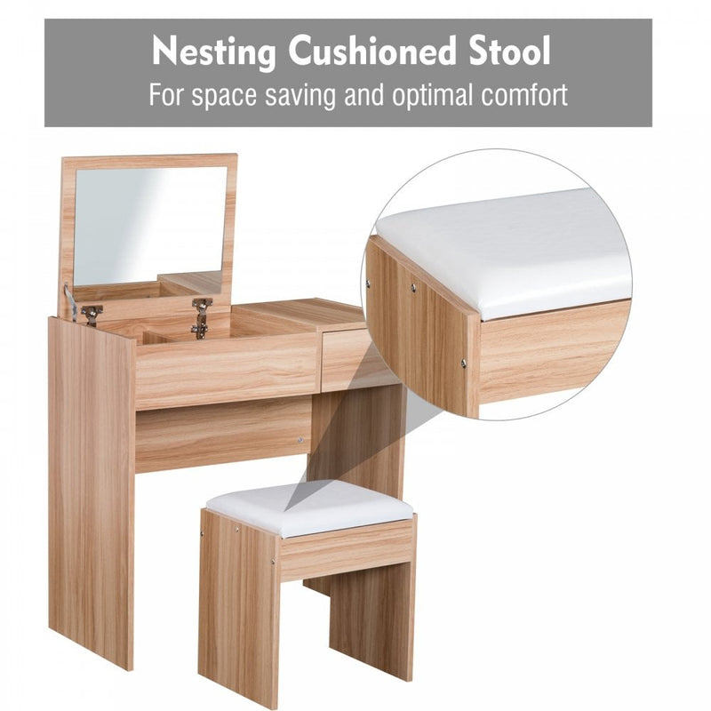 Dressing Table With Padded Stool