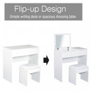 Dressing Table With Padded Stool-White