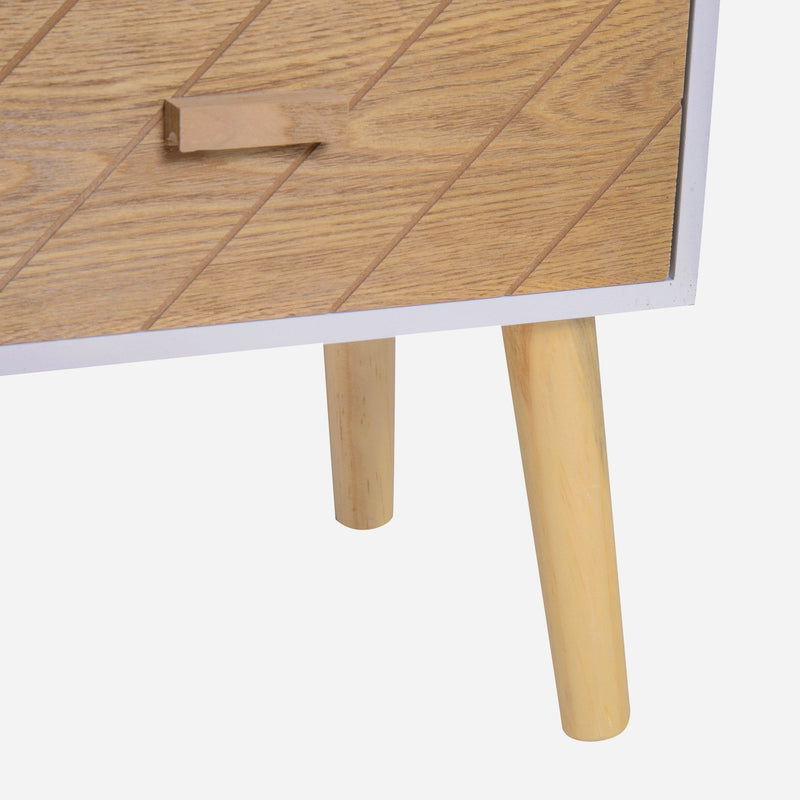 Nordic Style 2 Drawers Side Cabinet,55.5H cm