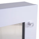 HOMCOM Free Standing LED Mirrored Jewellery Cabinet -  Warm White