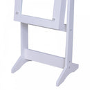 HOMCOM Free Standing LED Mirrored Jewellery Cabinet -  Warm White