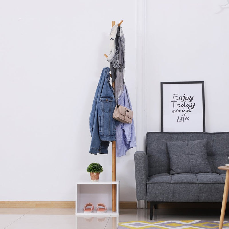 Coat Rack Storage Bench, 180H cm