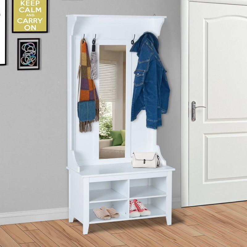 Mirror Cabinet, 80Lx40Wx170H cm-White