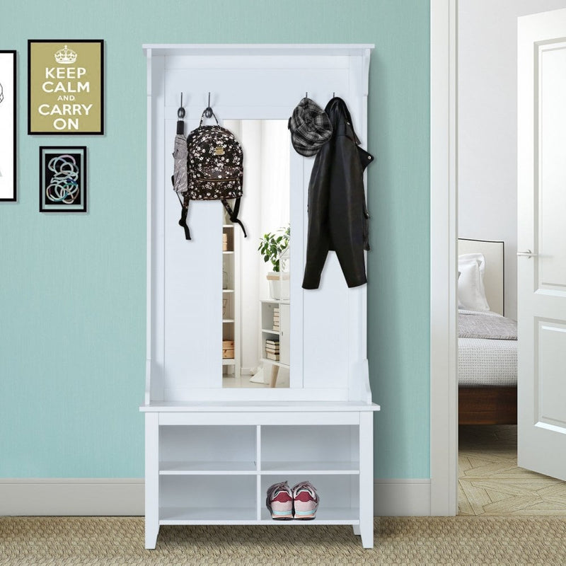 Mirror Cabinet, 80Lx40Wx170H cm-White