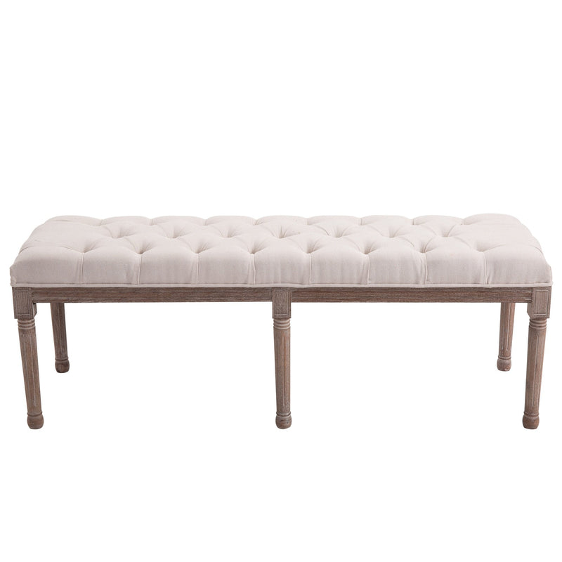 Bench Bedside, Linen, 51H cm-Beige