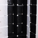 DIY Portable Wardrobe Closet, 111L X 47W X 183Hcm-Black/White