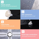 DIY Portable Wardrobe Closet, 111L X 47W X 145Hcm-Black/White