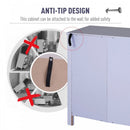 Bedroom Home 5 Chest Of Drawers w/ Feet & Handles 80x79cm White
