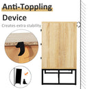 HOMCOM Bedroom Chest of Drawers, 6 Drawer Dresser -  Natural