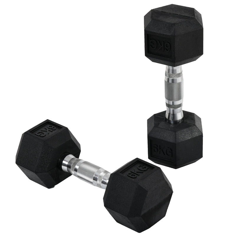 Hex Dumbbells Set Rubber Dumbbells Weight Lifting Equipment Fitness Home Gym