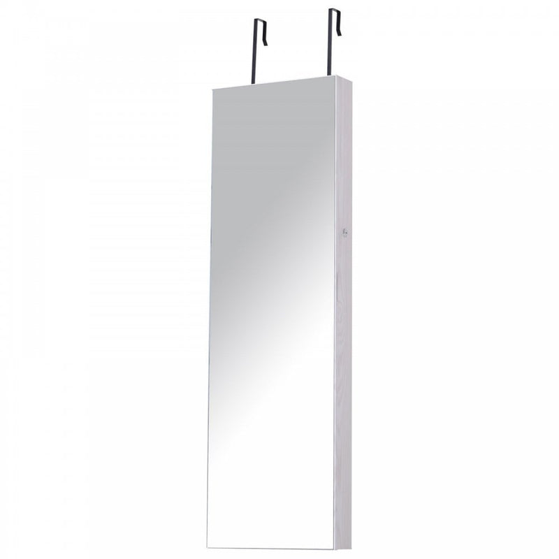 Mirror Jewellery Storage Cabinet w/LED Lights White