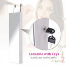 Mirror Jewellery Storage Cabinet W/LED Lights White