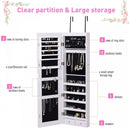 Mirror Jewellery Storage Cabinet W/LED Lights White