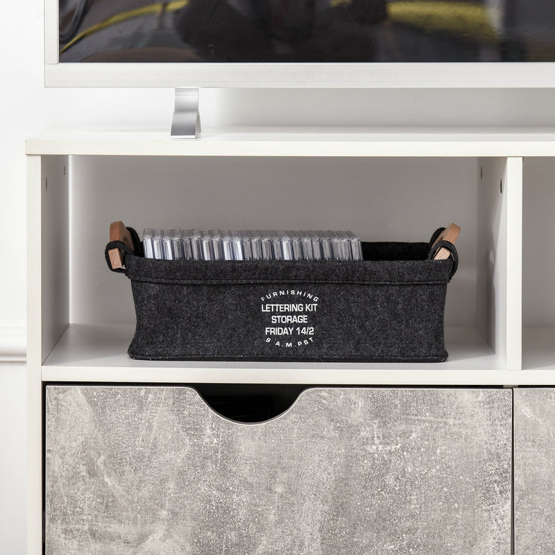 TV Stand with Shelf & Drawers Storage Cabinet Media Entertainment Center Modern Grey 99cm Unit w/ Shelves Centre