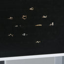 MDF Freestanding Glass Mirror Jewellery Cabinet W/ Storage Shelves White