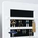 MDF LED Illuminated Glass Mirror Jewellery Cabinet White