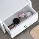 MDF LED Illuminated Glass Mirror Jewellery Cabinet White