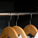 Modern Wardrobe Cabinet Wood Grain Sticker Surface With Shelf, Hanging Rod And 2 Drawers 90x50x190cm-Grey/Oak