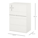 Chest of Drawers, 4 Drawers Storage Cabinet Floor Tower Cupboard for Bedroom Living Room, White Sideboard Room