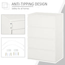 Chest of Drawers, 4 Drawers Storage Cabinet Floor Tower Cupboard for Bedroom Living Room, White Sideboard Room