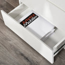 HOMCOM Chest of Drawers, 5 Drawers Storage Cabinet Floor Tower Cupboard for Bedroom Living Room, White