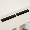 Dressing Table Vanity Set Makeup Desk With Round Mirror Cushioned Stool 2 Drawers For Bedroom Jewelry Storage Set, White Make Up &