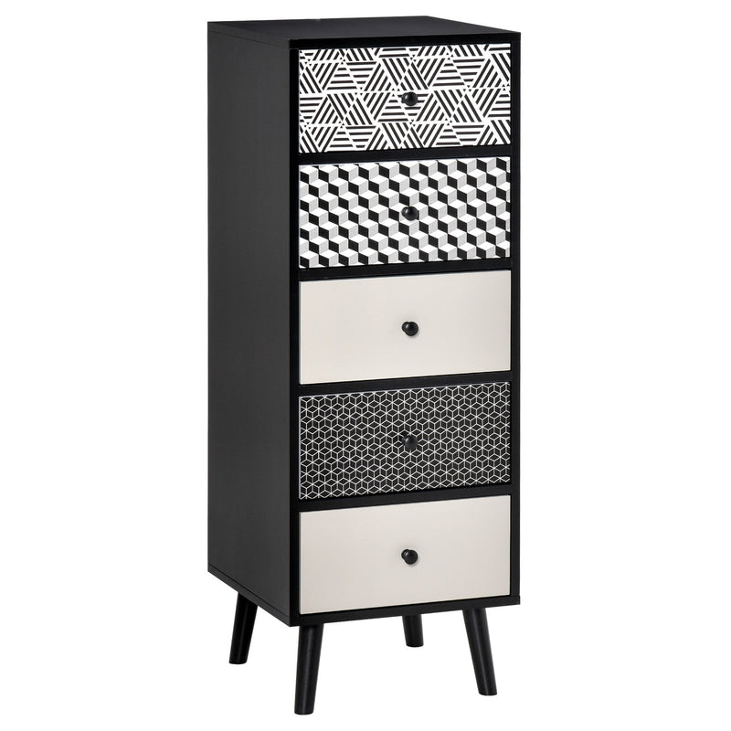 Chest of Drawers, 5 Drawer Dresser, Vertical Storage Organizer Unit for Bedroom, Living Room Bedroom