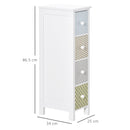 Chest of Drawers, 4 Drawer Dresser, Storage Organizer Toilet Tissue Cabinet for Bedroom, Bathroom Cabinet, Unit