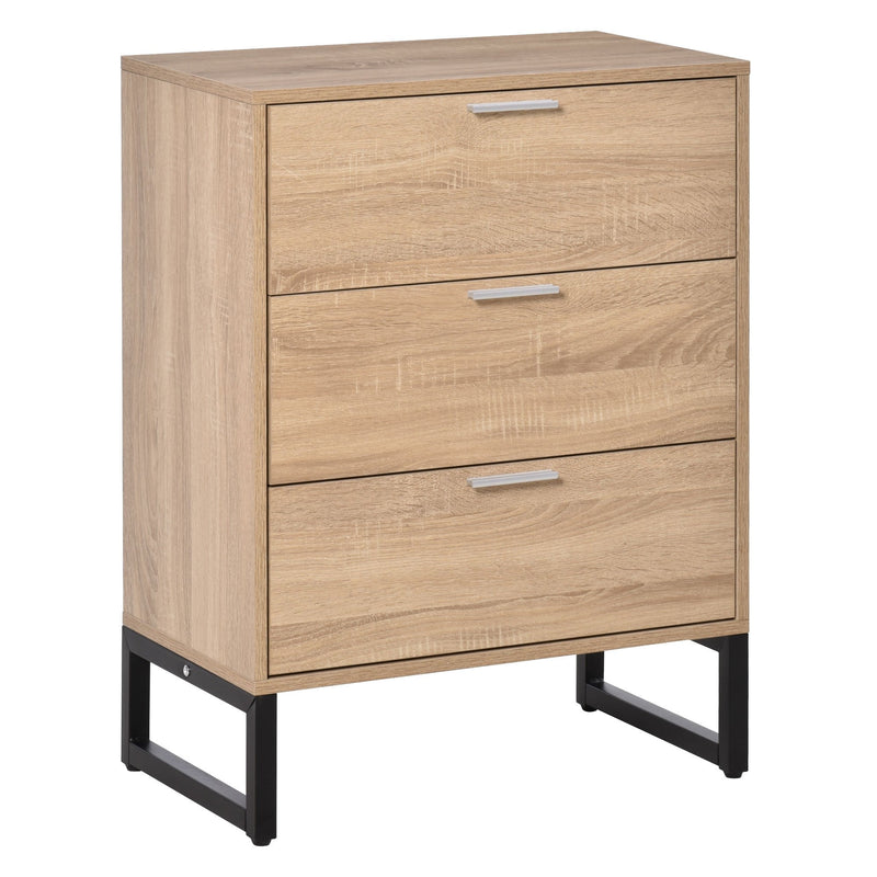 Chest of Drawers, 3 Drawer Unit, Storage Cabinet Organizer with Steel Frame for Bedroom, Living Room Unit