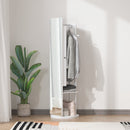 Full Length Mirror with Jewelry Cabinet, Hanging Cloth Bar, Coat Rack, 360-¦ Rotate Floor Mirror for Bedroom, Living Room, White Armoire