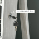 360 Swivel Jewellery Cabinet, Mirror Armoire, Full Length Mirror, Lockable Jewellery Organizer with Built-In Small Mirror, White Jewelry Jewelry