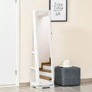 360 Swivel Jewellery Cabinet, Mirror Armoire, Full Length Mirror, Lockable Jewellery Organizer with Built-In Small Mirror, White Jewelry Jewelry