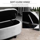 OMCOM Semi-Circle Bed End Bench Ottoman with Storage -  Grey