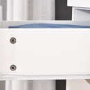 Modern Mirror Wardrobe 2 Door Storage Cupboards Home Storage Organisation Furniture With Adjustable Shelf, Hanging Rail And 3 Drawers, 180cm, White For Bedroom