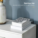 Storage Cabinet Vertical Drawer Chest of 4 w/ Metal Rails Anti-Tip for Playroom, Nursery Room, Hallway, etc Anti-Tip, White