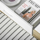 Storage Cabinet Vertical Drawer Chest of 4 w/ Metal Rails Anti-Tip for Playroom, Nursery Room, Hallway, etc Anti-Tip, White