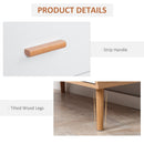 HOMCOM Chest of Drawers with 3 Drawers, Bedroom Cabinet, Storage Organizer for Living Room, White and Natural