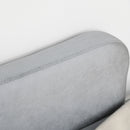62"" Chaise Lounge Sofa Designer Retro Vintage Style Sofa Day Bed With Bolster Cushion Grey