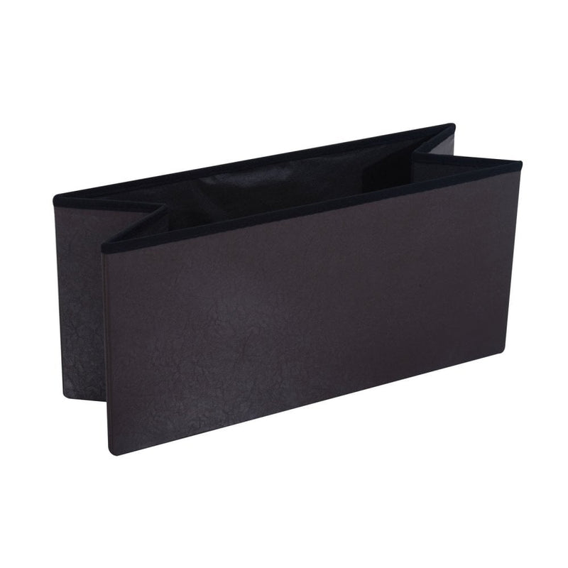 Folding Brown Faux Leather Storage Cube Ottoman Bench Seat PU Rectangular Footrest Stool Box