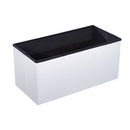 Folding Cream White Faux Leather Storage Cube Ottoman Bench Seat PU Rectangular Footrest Stool Box