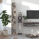 HOMCOM Multimedia Table - Pine Effect